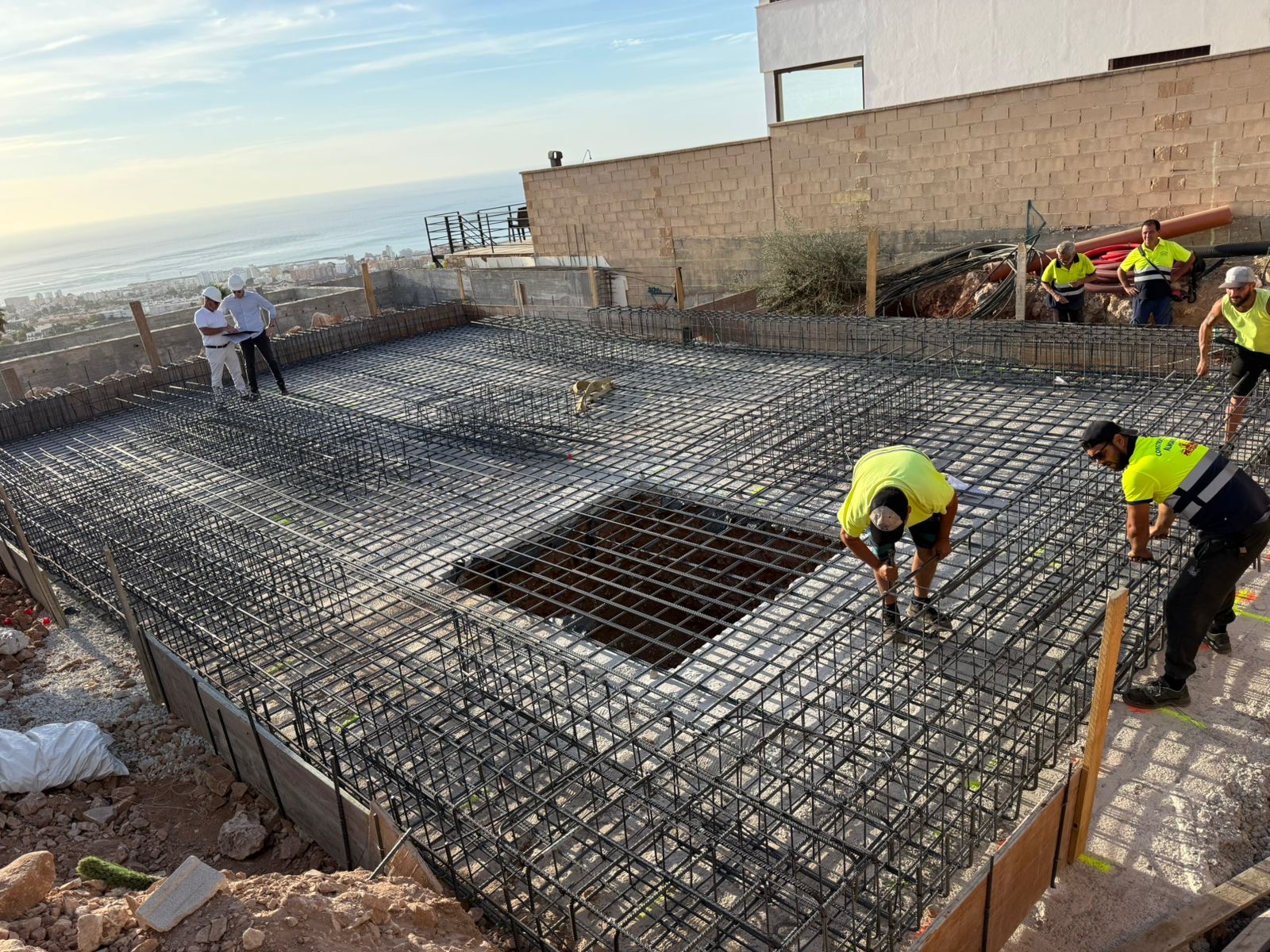 Fundação e ferragem executadas pelo sócio-fundador da Saval em obra na Espanha
